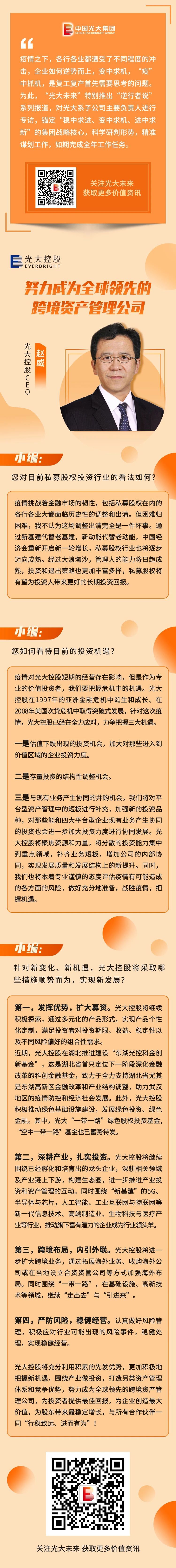 光大控股赵威：起劲成为全球领先的跨境资产治理公司 